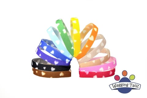 Wagging Tailz ID Bands - Love Hearts Range - Suita