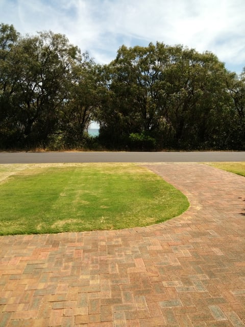 View across the road to the beach