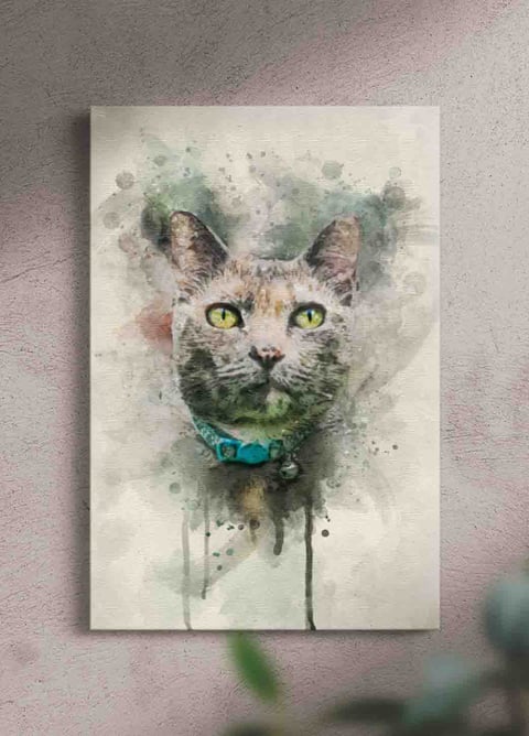 Watercolour Custom Pet Portrait - NextGenPaws