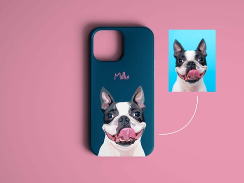 Personalised Pet Portrait Phone Case - Perfect gif