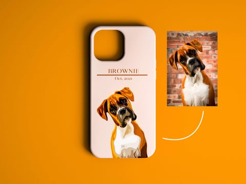 Personalised Dog Portrait Phone Case - Perfect gif