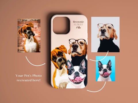 Personalised Pet Portrait Phone Case - Perfect gif