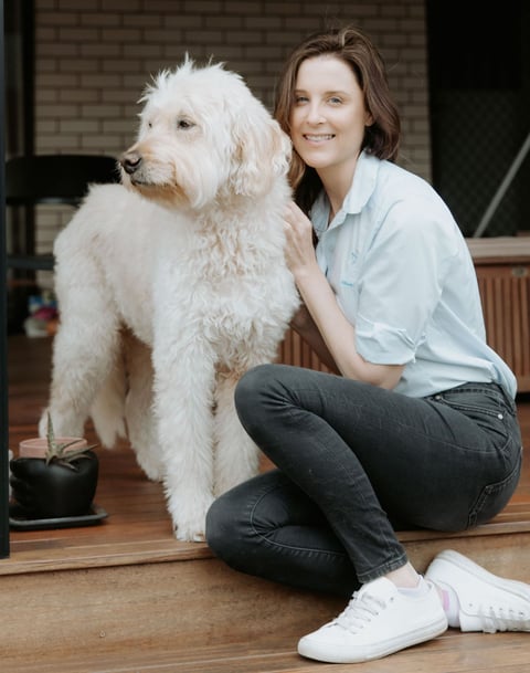 Founder Dr Jackie with patient. 