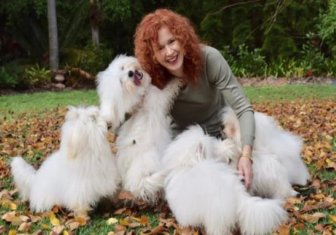 Michelle and her adorable pups at Cotonrun 