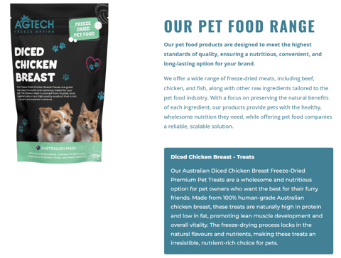 Agtech Pet Food Range
